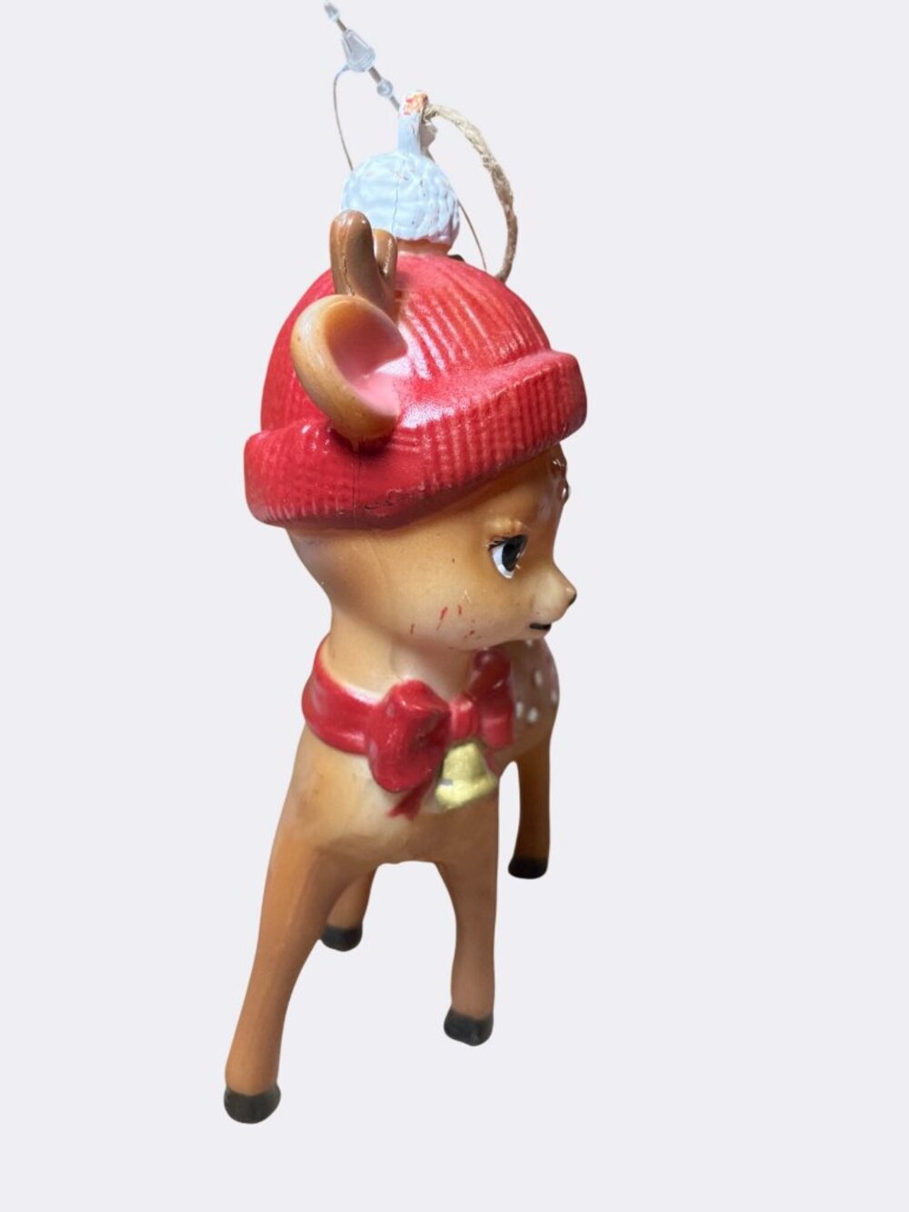 Holiday Time Red Hat Reindeer Ornament For Christmas Tree - Picture 8 of 13